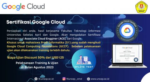 Sertifikasi Internasional Associate Cloud Engginer (ACE) dari Google