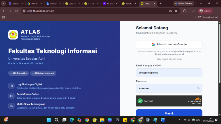 FTI UNSAP Luncurkan ATLAS, Platform Akademik Terpadu untuk Mahasiswa